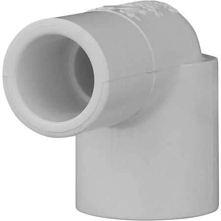 Charlotte Pipe And Foundry 1/2 In. Slip x Spigot Schedule 40 90 Deg. Street PVC Elbow 1/4 Bend PVC 02304  0500HA